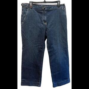 Nautica Denim Cropped Jeans‎ Size 10 Blue Capri Cuffed Women's
